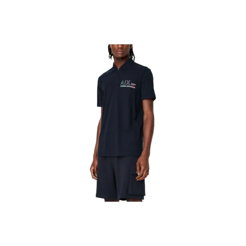 ARMANI EXCHANGE Polo Shirts Men Navy Blue-3