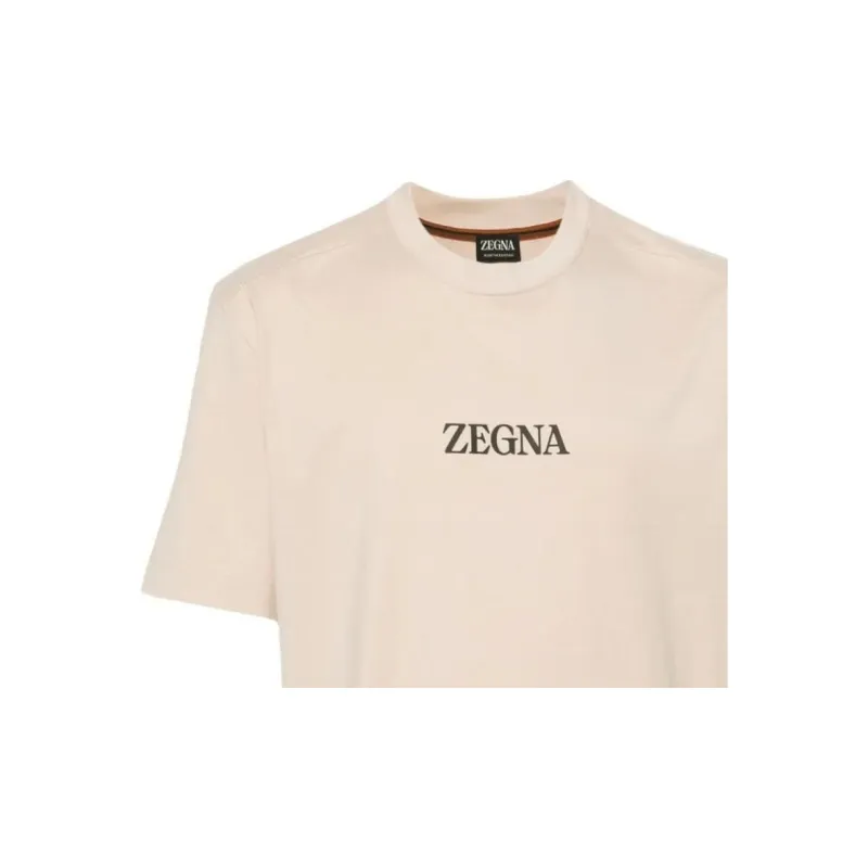 Ermenegildo Zegna Logo Detailed Crewneck T Shirt-5
