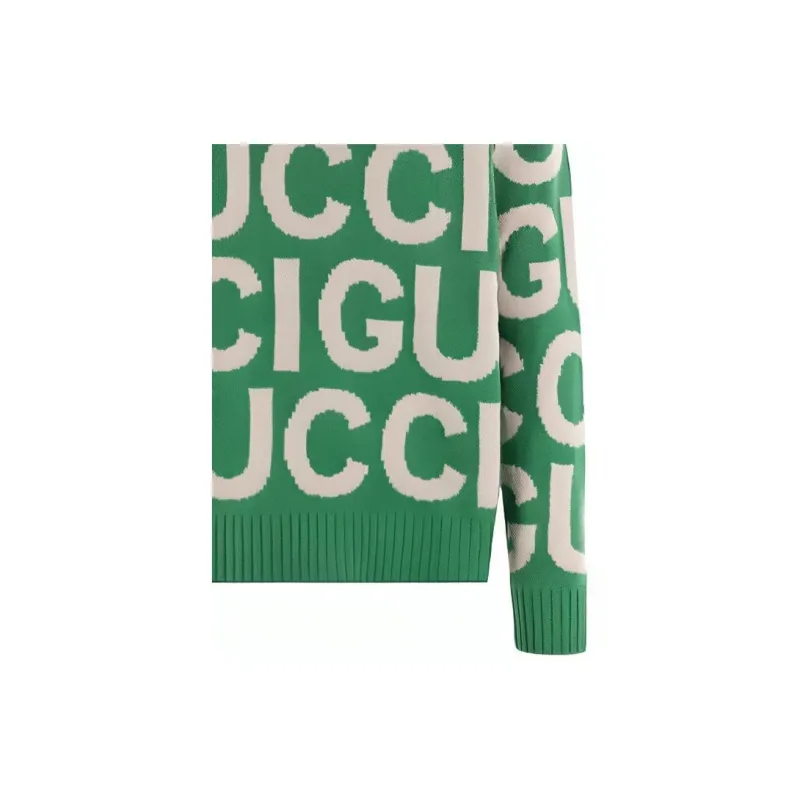 GUCCI All Over Logo Intarsia Knit Sweater-6
