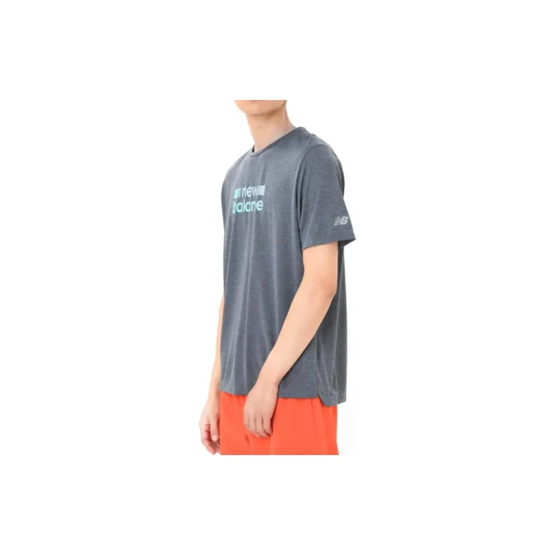 New Balance Athletics T Shirt Men's Graphite-3