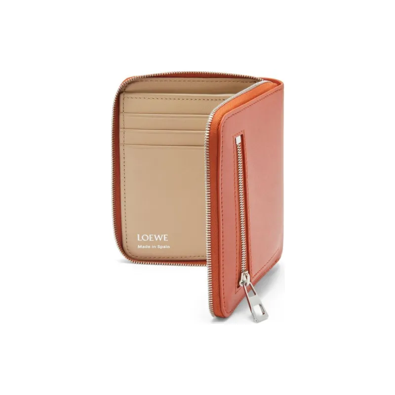 LOEWE Shiny Nappa Calfskin Wallet Women's Maple-2