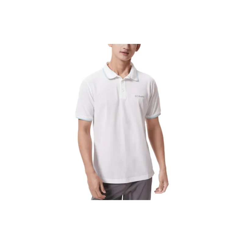 Columbia Polo Shirts Men White-2