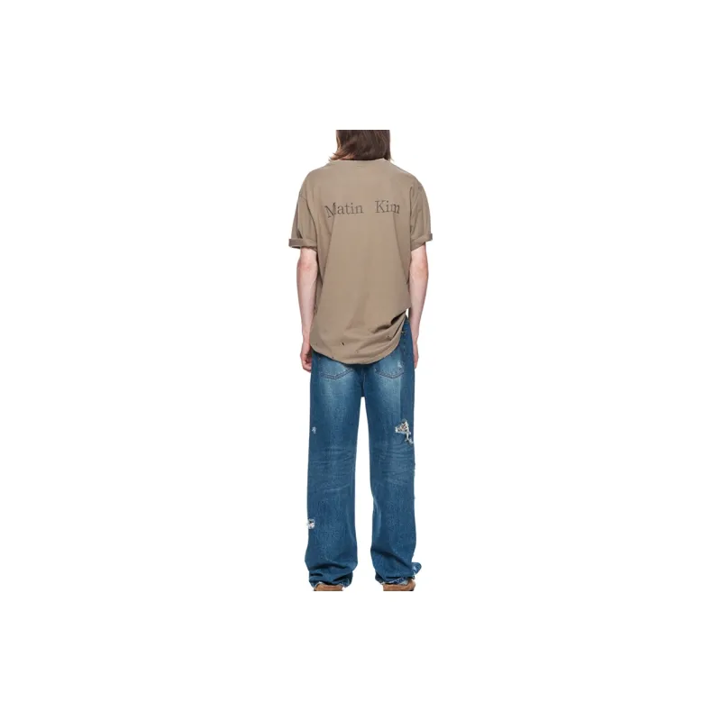 MATIN KIM T-Shirts Unisex Beige-3