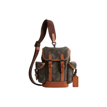 COACH Hitch Printed Coated Canvas Sling Bag, Crossbody Bag Mini Women's Truffle