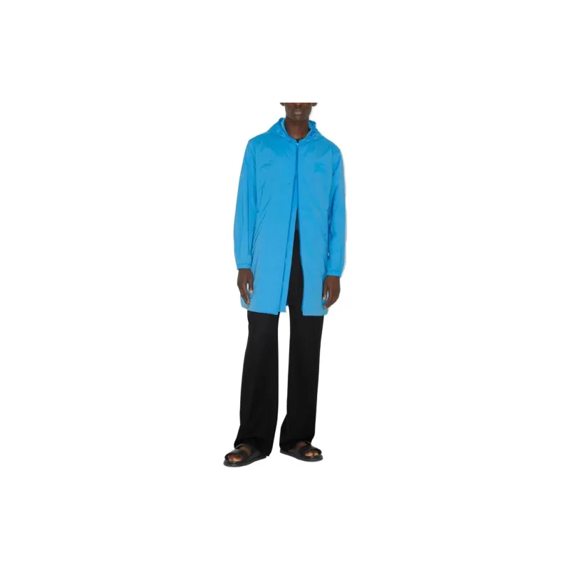 Burberry Trench Coats Men Sky Blue-1