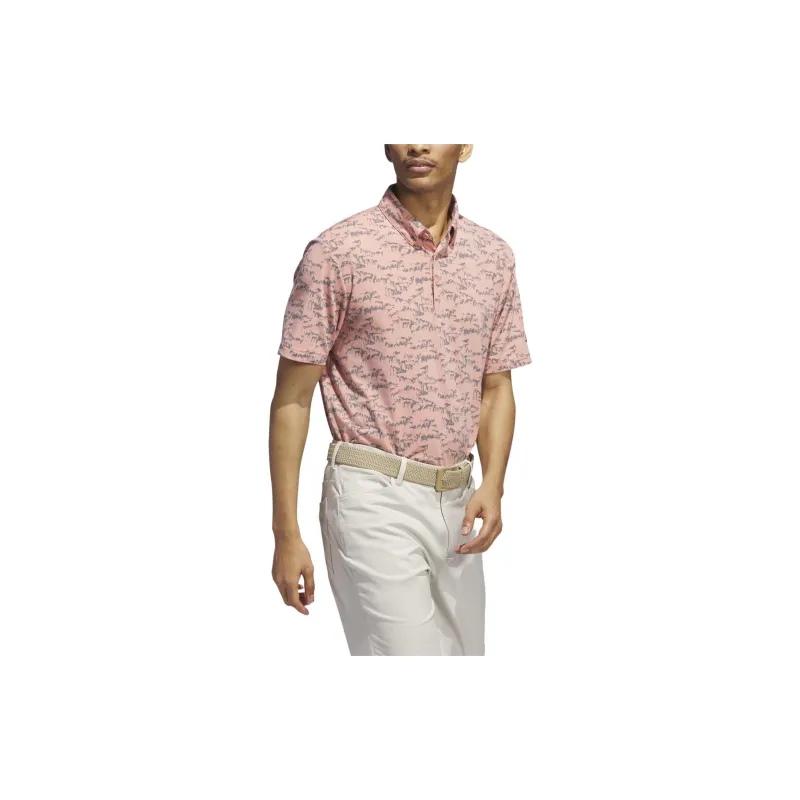 Adidas Polo Shirts Men Pink-2
