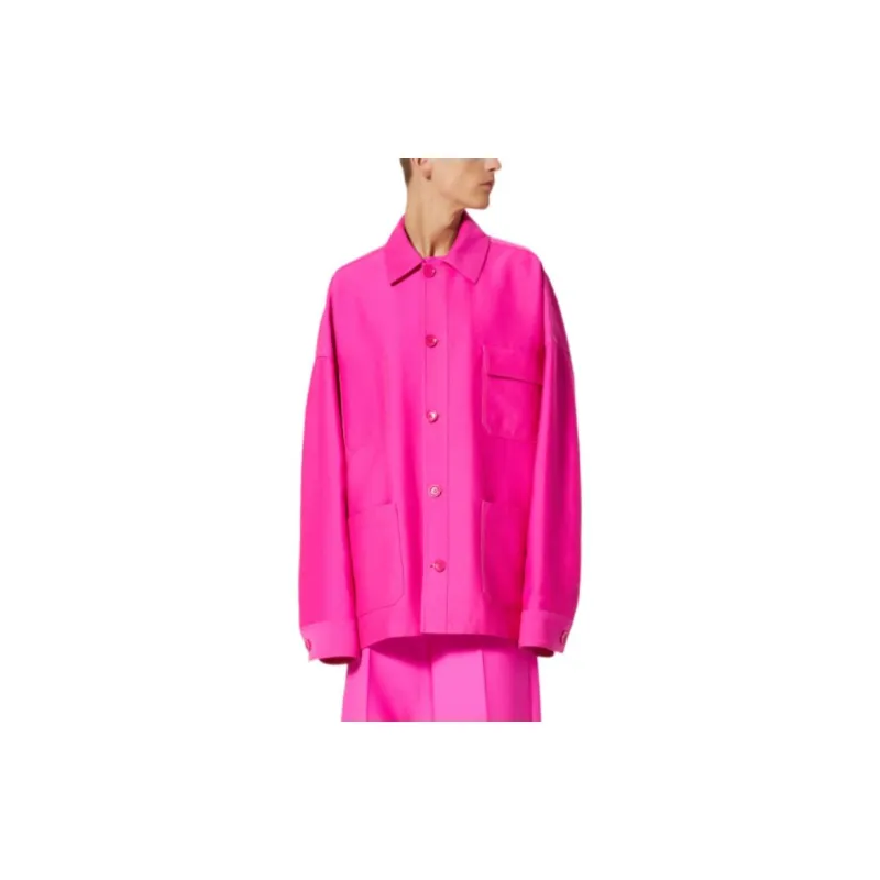 Valentino Pink Pp Collection Shirts Men Rose Red-2