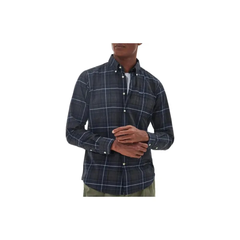 BARBOUR Checked Collared Long Sleeve Shirt-1