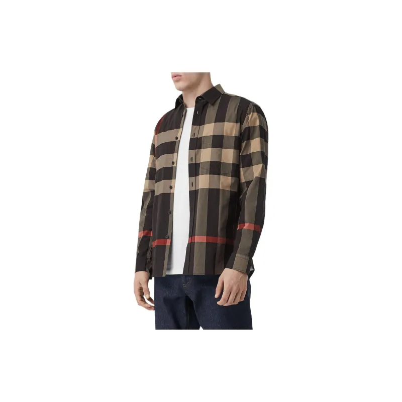 Burberry Shirts Men Black-3
