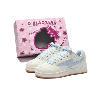 Circle Small Coverage Cushioning Wear Resistant Low Top Skateboard Shoes Unisex White Blue