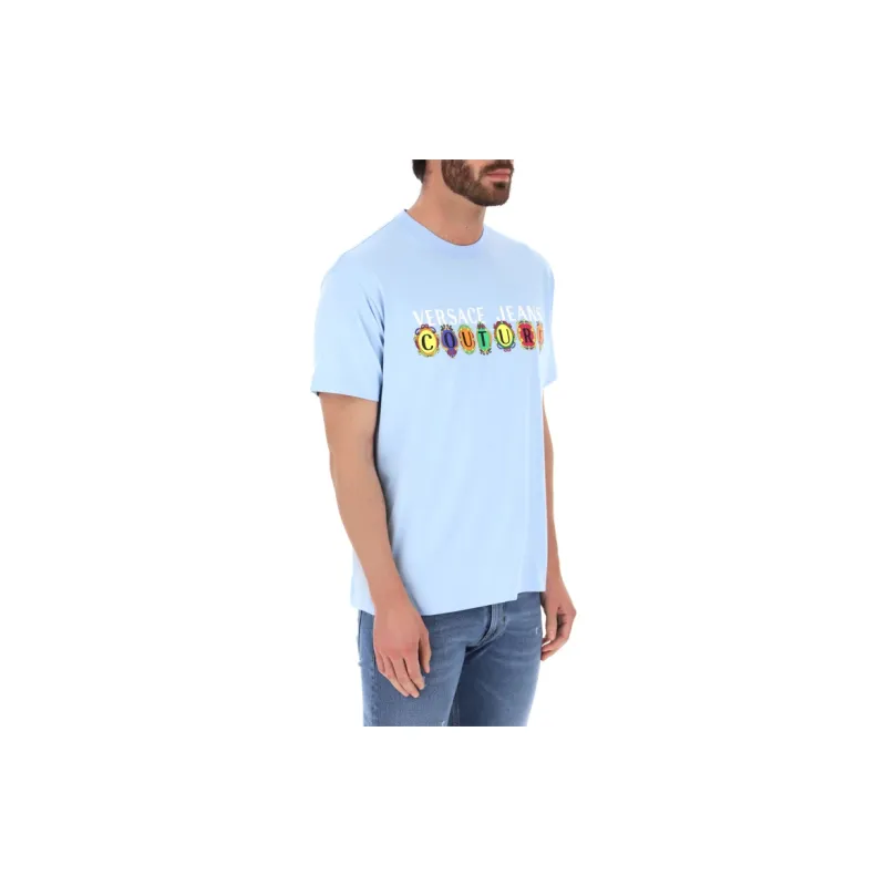 VERSACE JEANS COUTURE SS21 Regular T Shirt Men's Light Blue-5