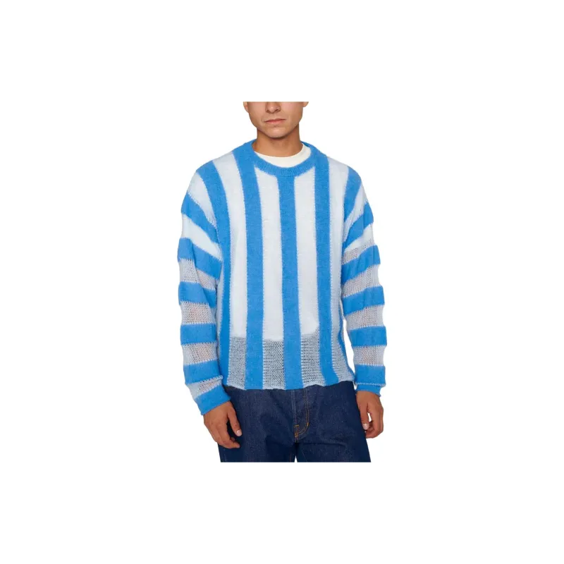 Brain Dead FUZZY THREADBARE SWEATER Sweater Unisex Light Blue-2