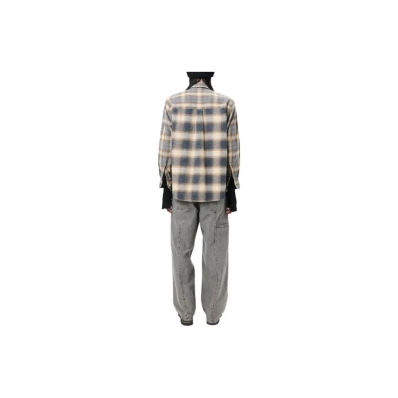 OUR LEGACY Above Check Pattern Buttoned Shirt-3
