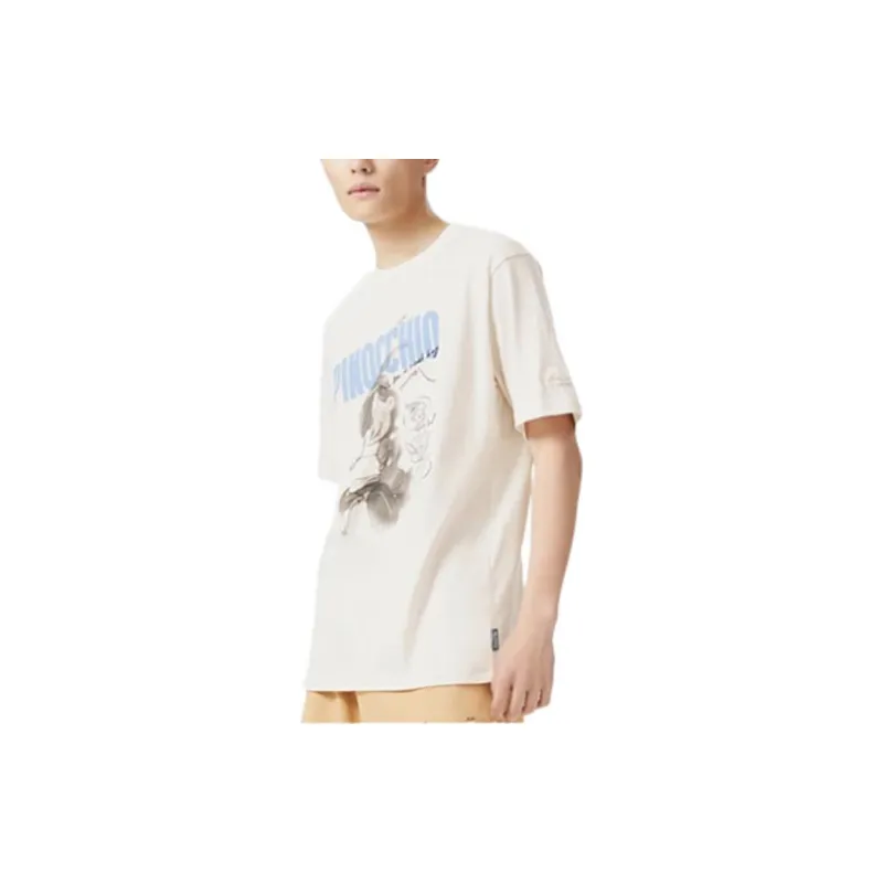 LiNing x Disney T Shirt Men's White Sand Gray-3