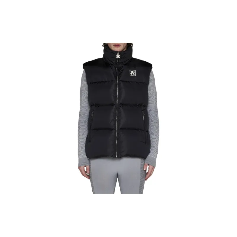 PALM ANGELS Logo Patch Padded Vest-2