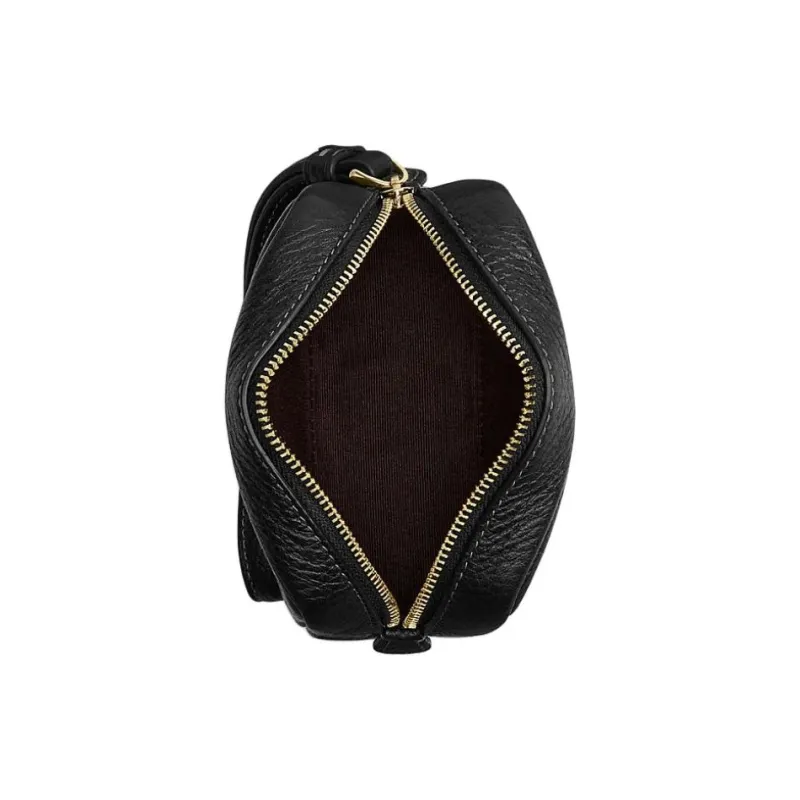 COACH Cow Leather Clutch Wrist Bag Regular Women's Black-2