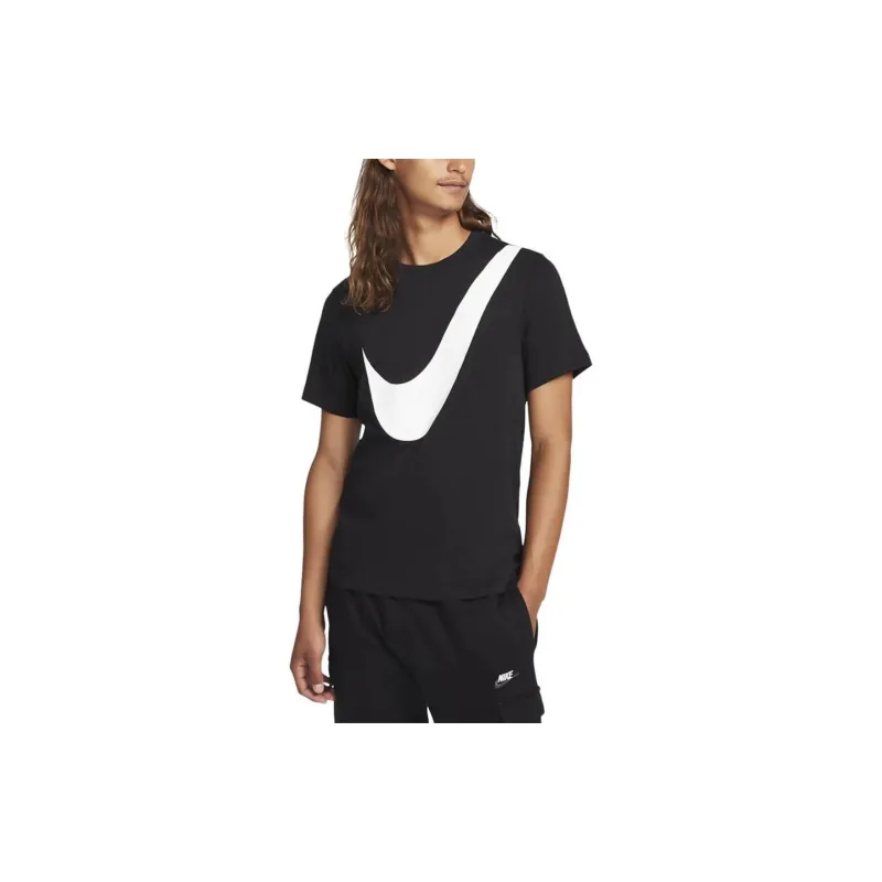 Nike Sportswear Swoosh Cotton Crewneck T-Shirt Black-2
