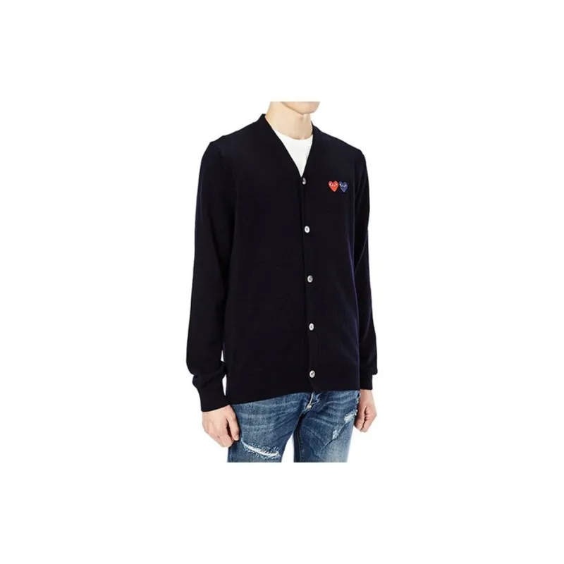 CDG Play Sweater Men's Marine Blue-4