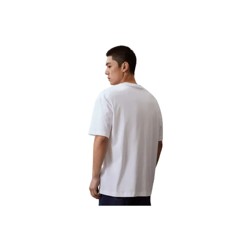 CALVIN KLEIN T Shirt Unisex Moon White-3