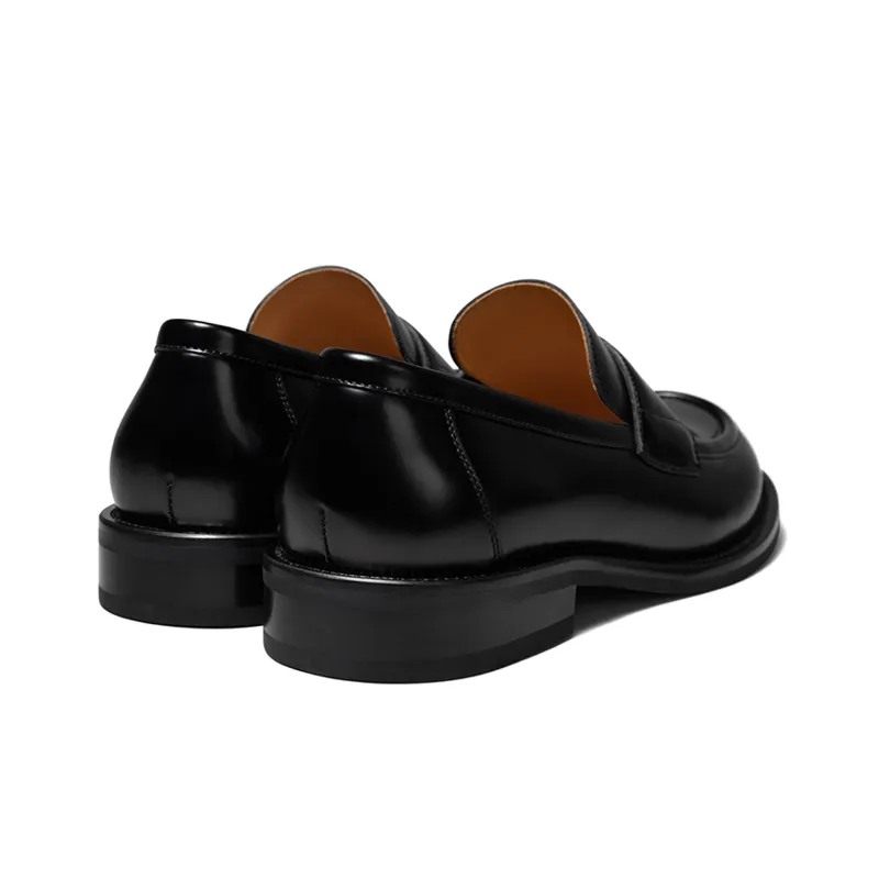 THOM WILLS British Business Casual Versatile Slip on Loafers Men's Black-3