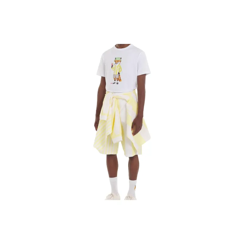 Maison Kitsune Casual Shorts Men Lemon-2