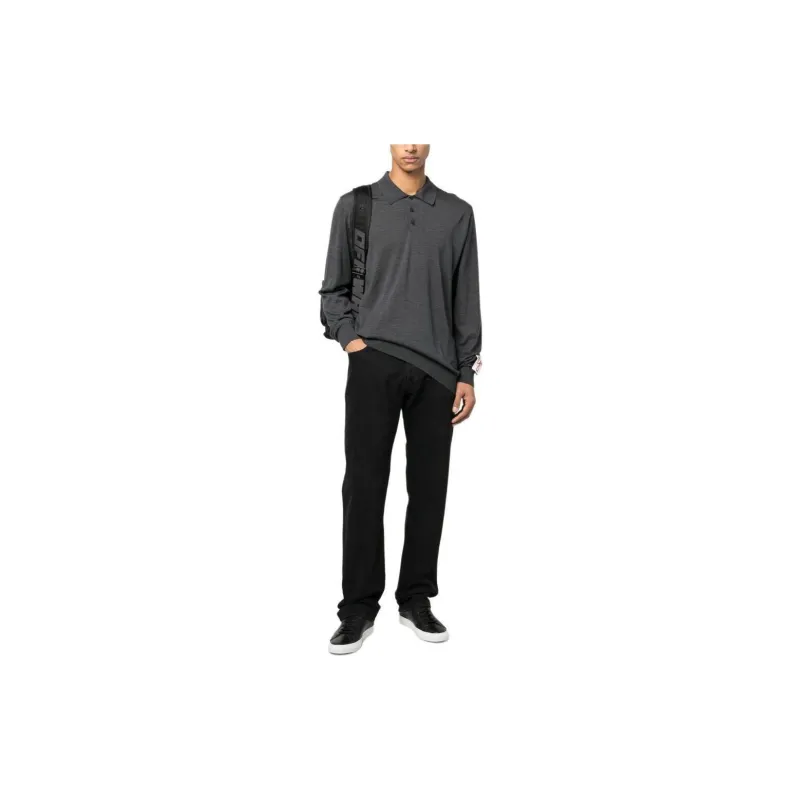 Golden Goose Logo patch Wool Polo Shirt-3