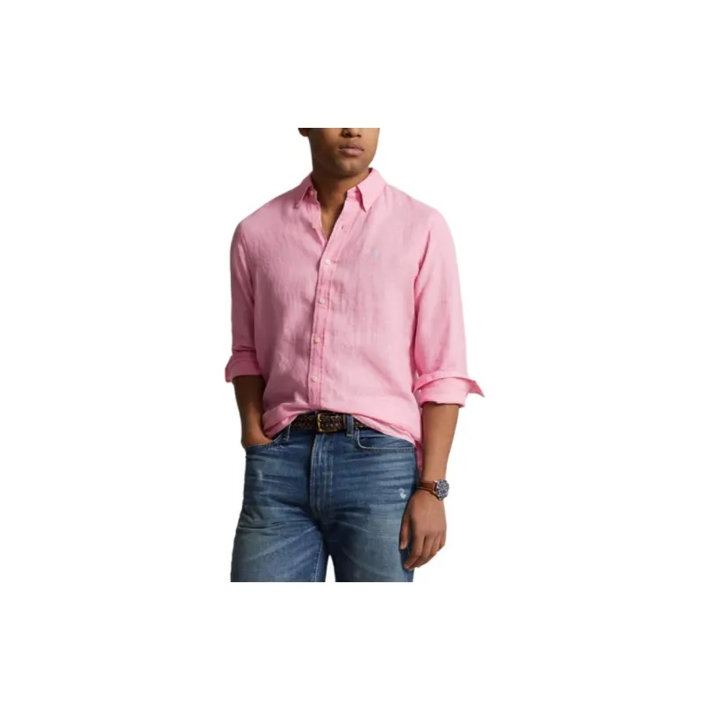Polo Ralph Lauren Polo Pony Logo embroidered Linen Shirt-2