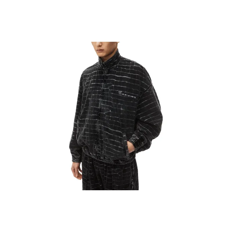 Alexander Wang Crocodile-effect Velvet Bomber Jacket-3