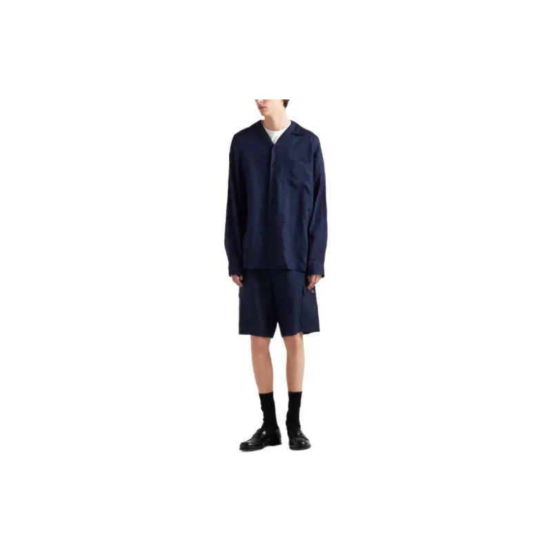 PRADA Logo Patch Cargo Shorts-1
