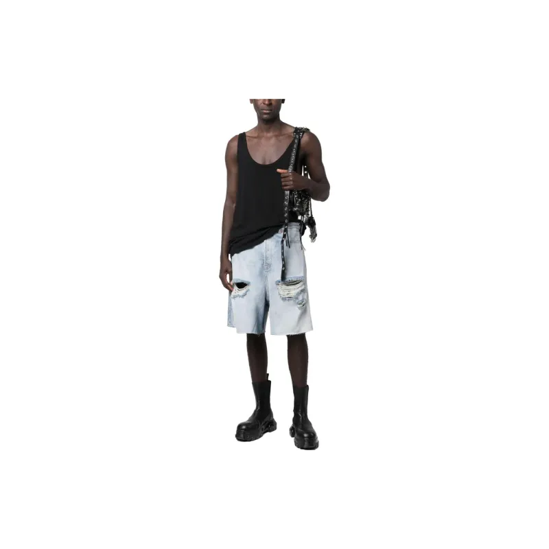 Vetements Ripped detailed Denim Shorts-2