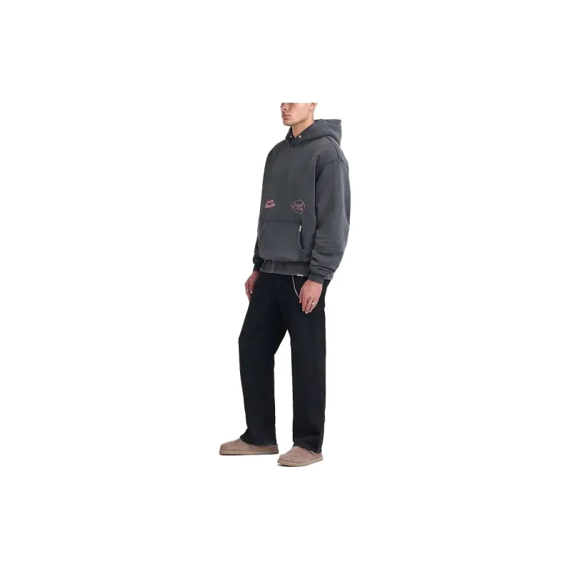 REPRESENT Chain Stitch Rodeo Hoodie Sweatshirt Men's Vintage Gray-6