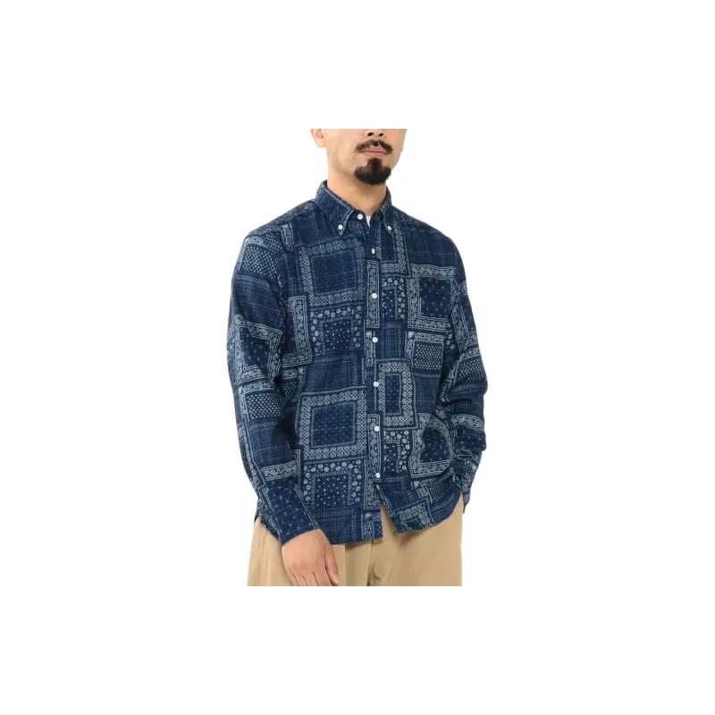 Beams Discharge Print Shirt-3
