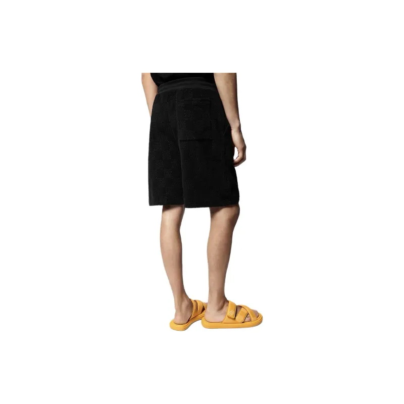LOUIS VUITTON Damier French Terry Cotton Shorts-3