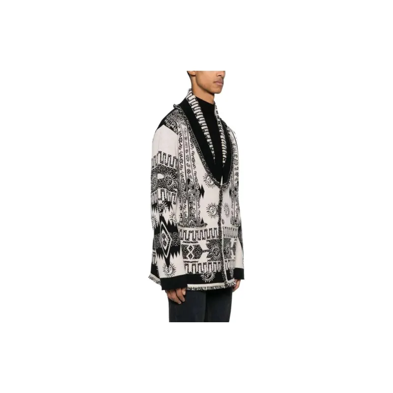 Alanui V-Neck Frayed Edge Cardigan-3