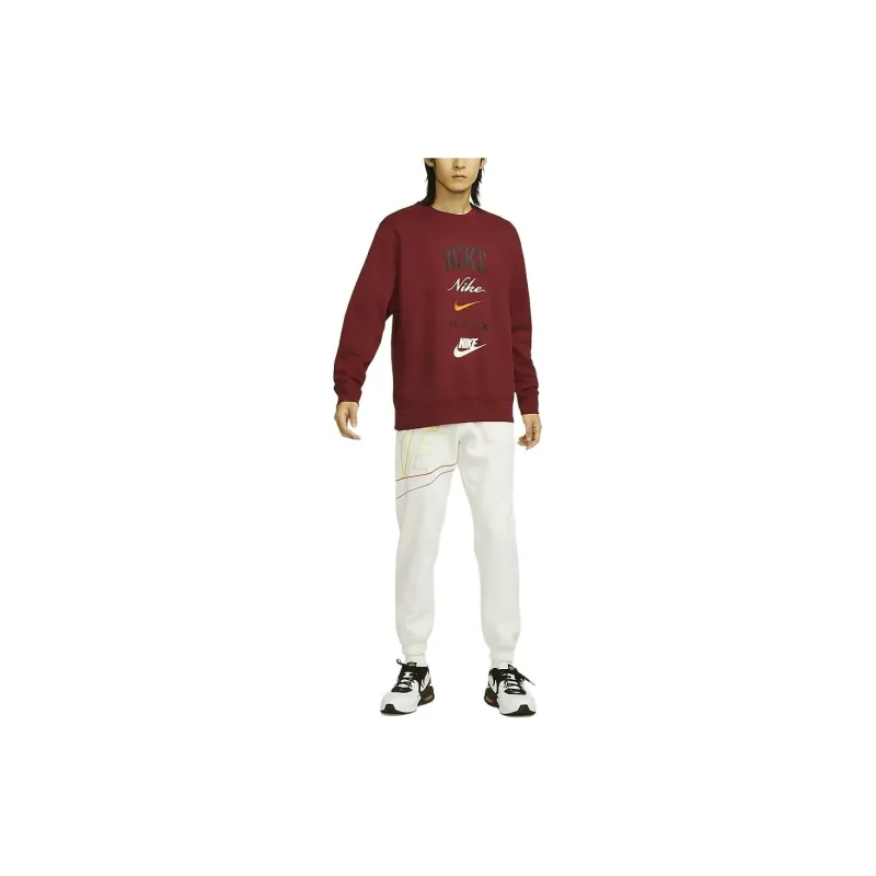 Nike Club Fleece Sweatshirt Men's Team Red-4