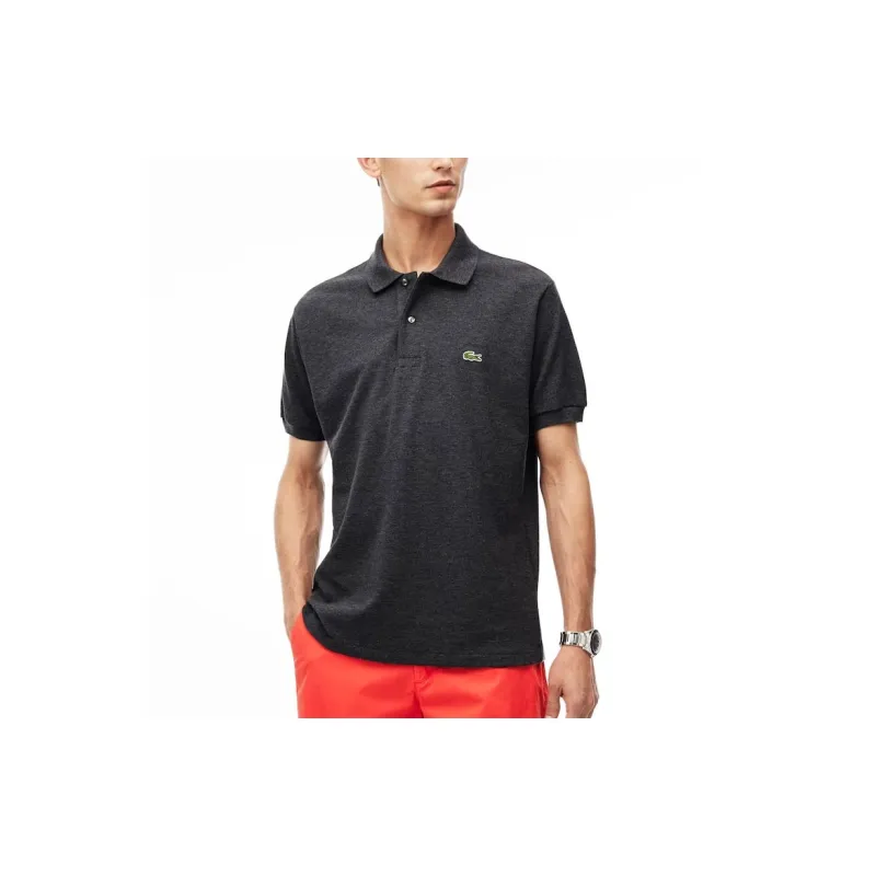 LACOSTE Polo Shirt Men's Black Gray Color-1