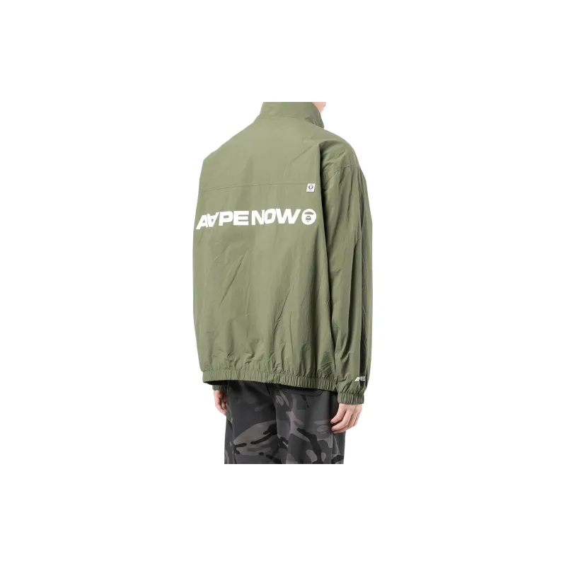 A BATHING APE Logo-patch Zip-up Jacket-15
