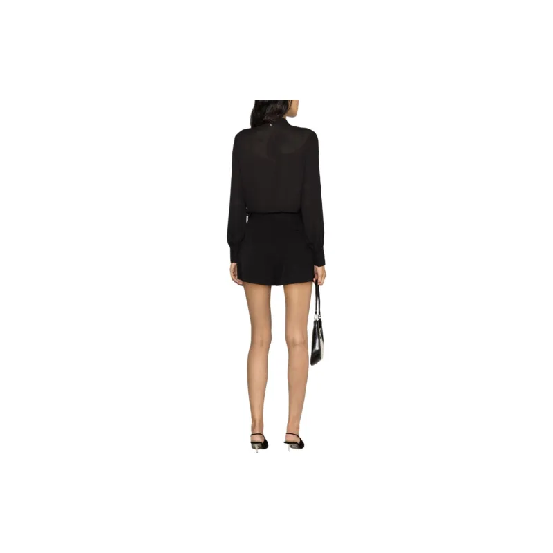 LIU·JO Gathered Detail Semi Sheer Embellished Blouse-2