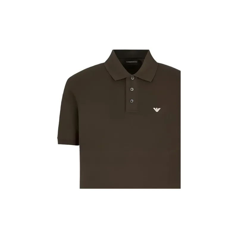 EMPORIO ARMANI Polo Shirts Men Brown-4