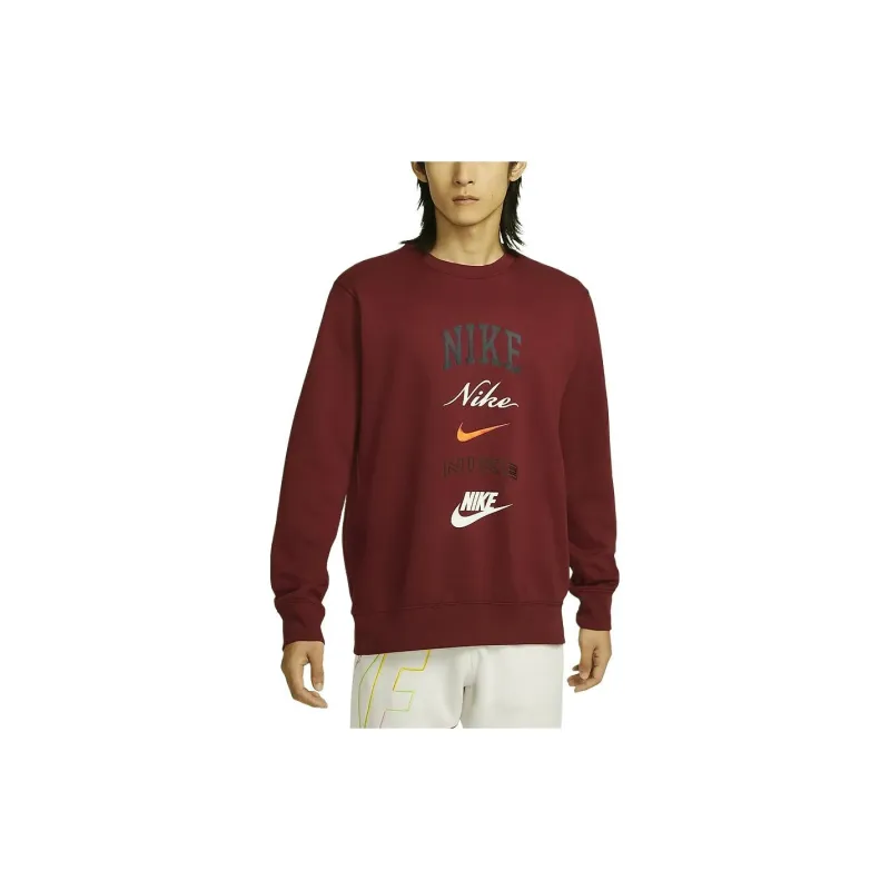 Nike Club Fleece Sweatshirt Men's Team Red-5