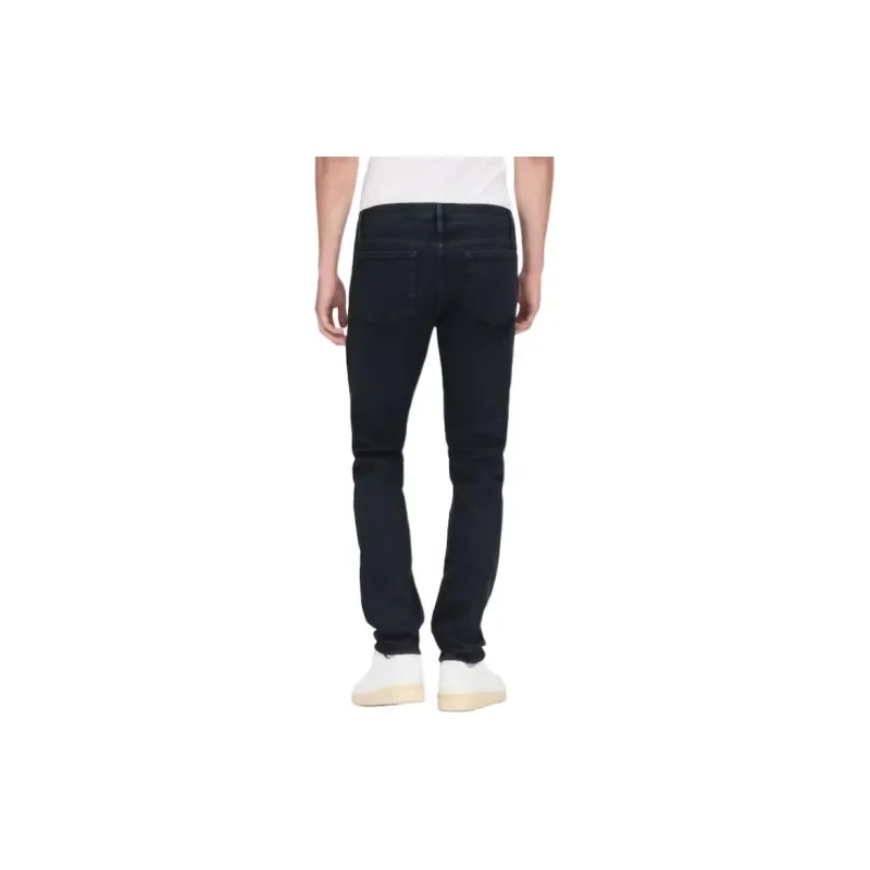 FRAME Logo Patch Straight Leg Jeans-3