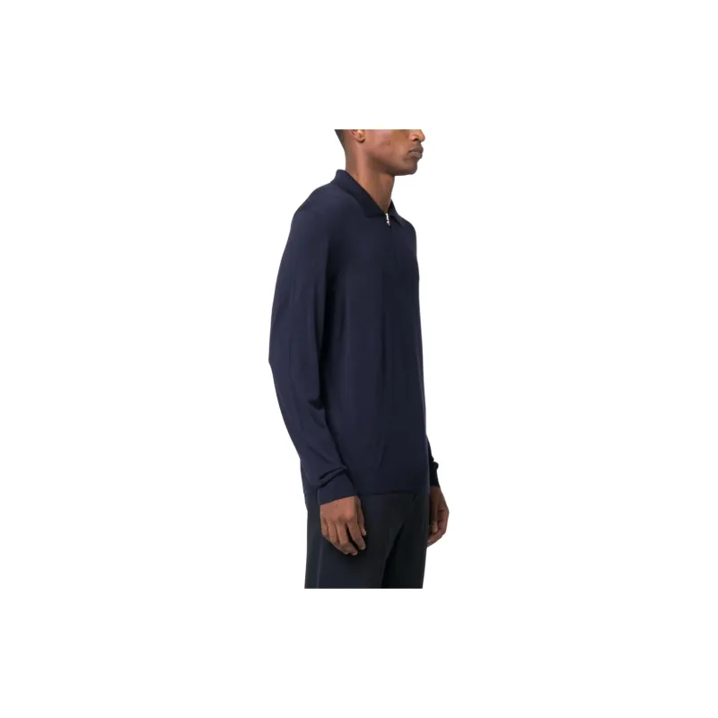 KITON Half zip Wool Polo Shirt-3