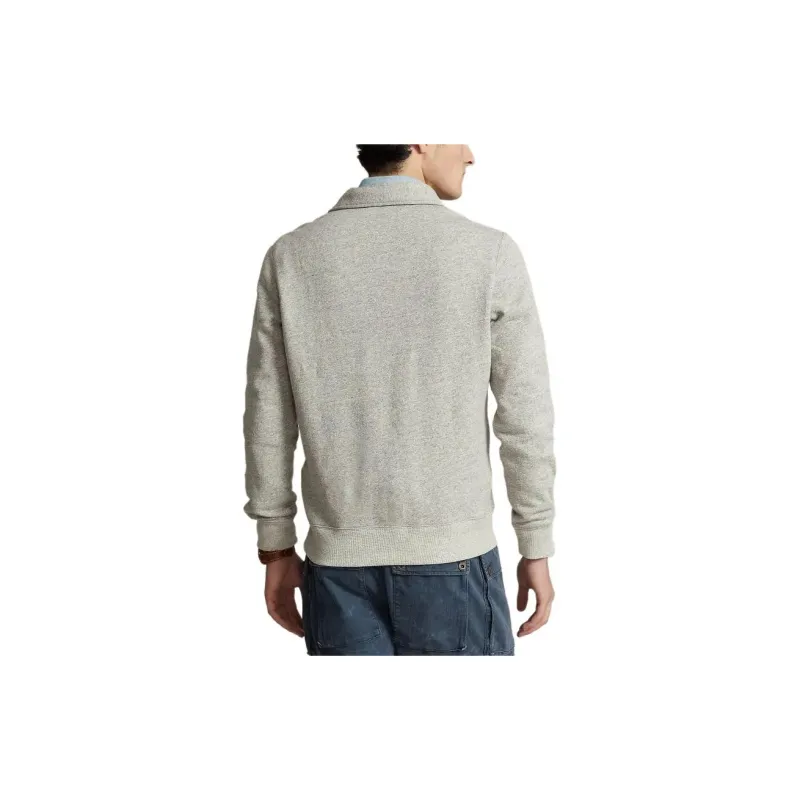 Polo Ralph Lauren Fleece Collared Quarter-Zip Sweatshirt Sweatshirt Men's Gray-2
