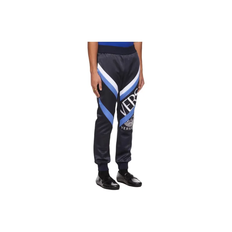 VERSACE Knitted Sweatpants Men Black-6