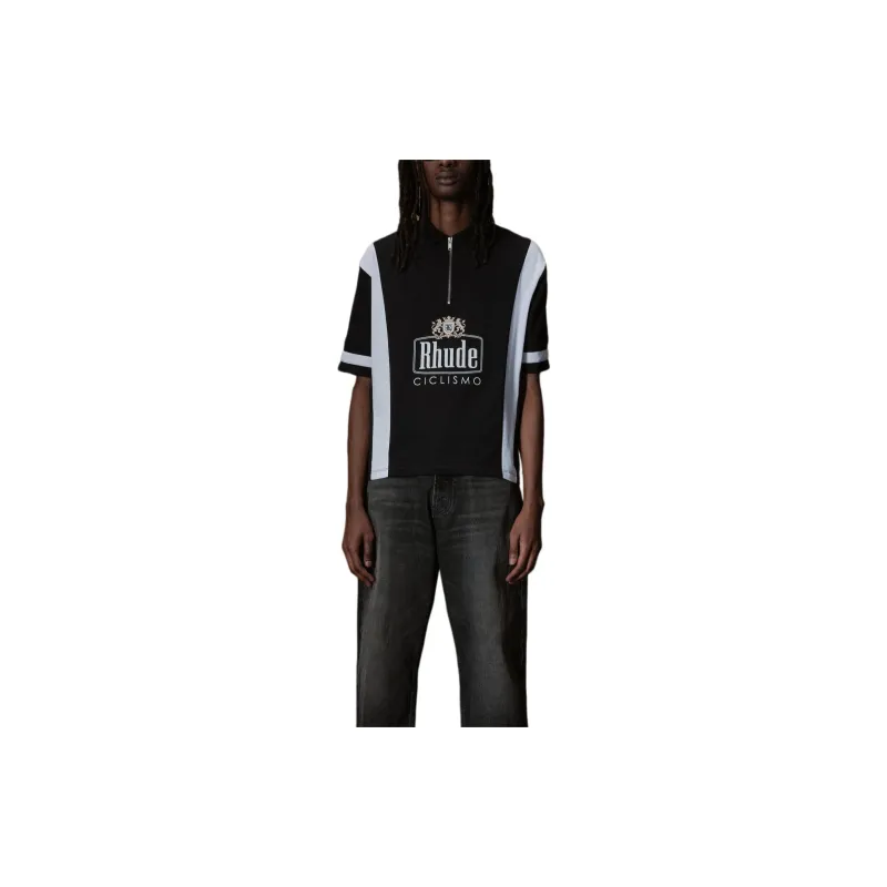 RHUDE FW24 T-Shirt Men Black & Cream-2