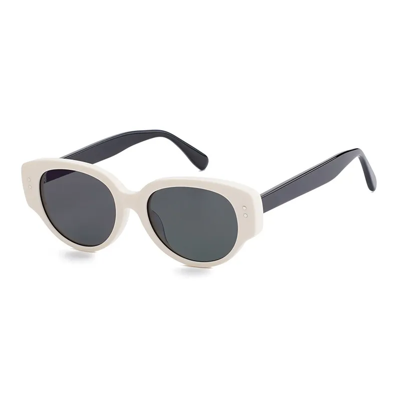 BOELEO Plate Frame Oval Sunglasses Unisex-2