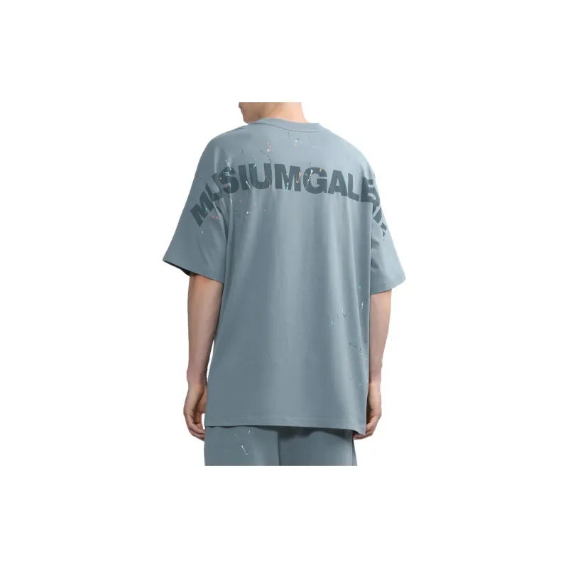 MUSIUM DIV Paint splatter detail Cotton T shirt-2
