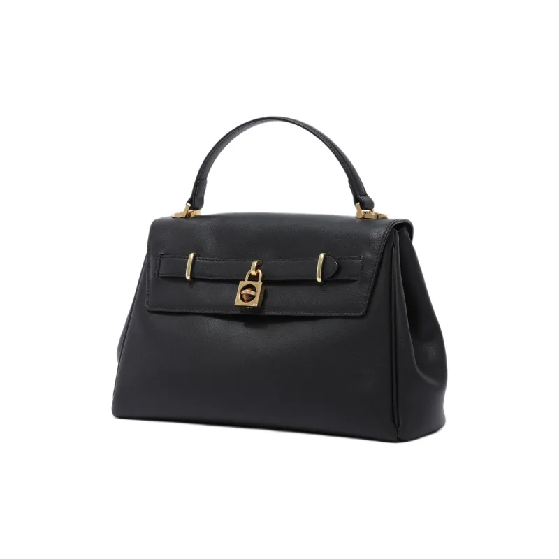 FION Top Grain Cow Leather One Shoulder Handbag Regular Women's Black-1