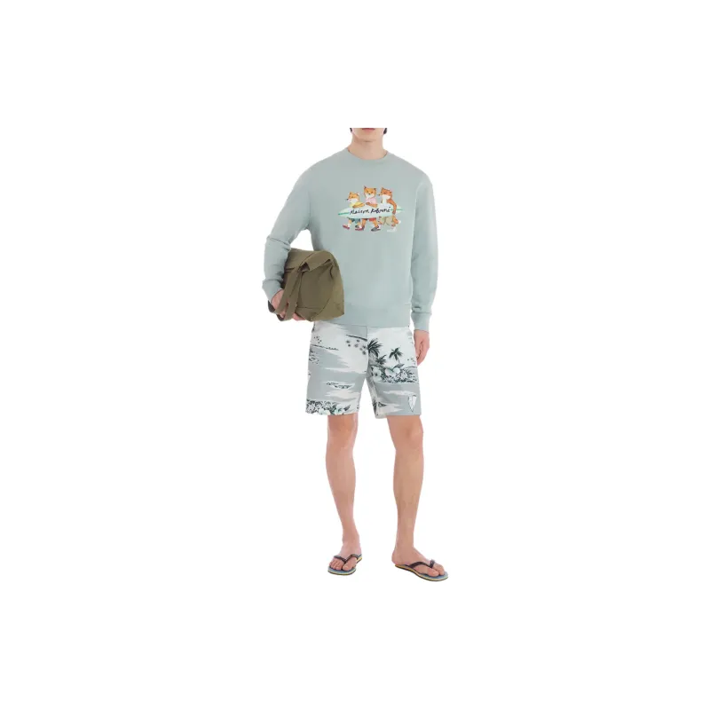 Maison Kitsune Surfing Fox Crewneck Sweatshirt-2