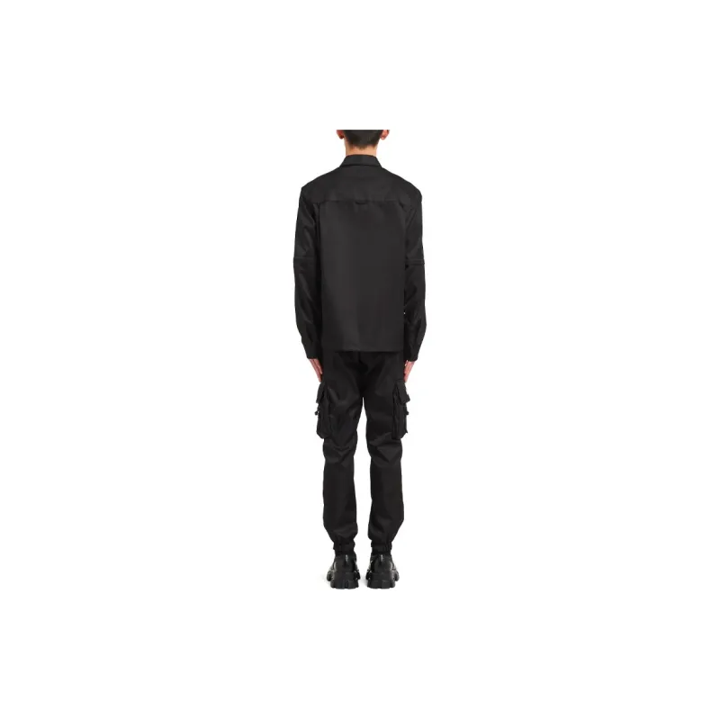 PRADA Re Nylon Triangle logo Shirt-3